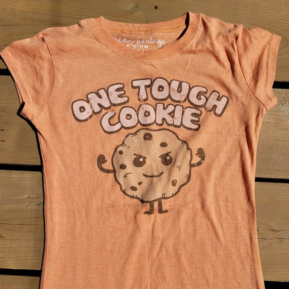 Super Cute Retro Graphic Tee - One Tough Cookie 🍪